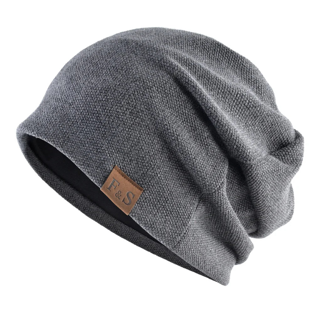 maoxiangshop Men Women Winter Warm Beanies Skullies Knitted Solid Casual Brand Soft Knitting Hat Outdoor Plus Velvet
