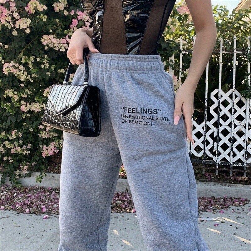 Y2K Joggers Wide Leg SweatPants Women's Trousers E-Girls Streetwear High Waist Pants Women Casual Harem Pants Summer Bottom