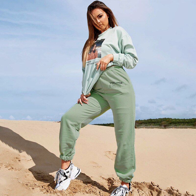 Y2K Joggers Wide Leg SweatPants Women's Trousers E-Girls Streetwear High Waist Pants Women Casual Harem Pants Summer Bottom