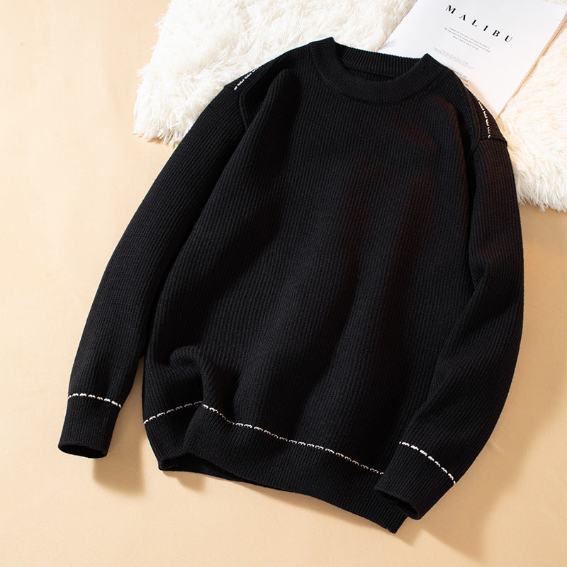 maoxiangshop-shop men fall outfits casual Export Autumn and Winter New Men's Simple Casual Pullover Sweater Sweater Top