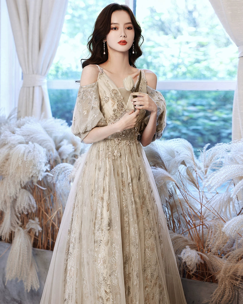 Evening dress women new high-end banquet temperament long fairy host high-end atmosphere elegant sexy