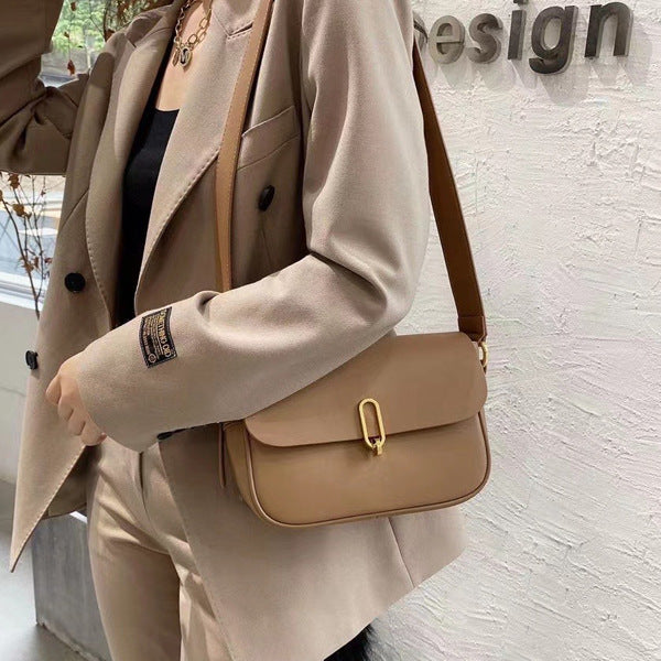 2025 Niche design bag women's autumn and winter new trendy tofu bag high-end texture versatile single shoulder messenger women's bag