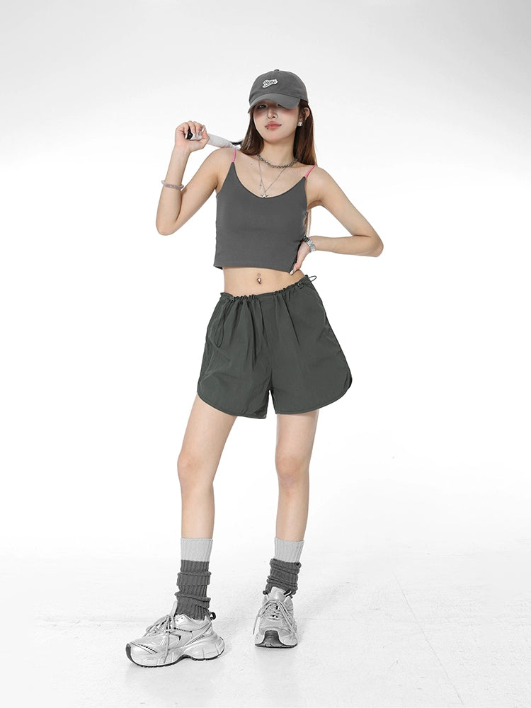 2025n Spice Girl Style Bottom Top Women's Summer Trend Short Slim Fit Sexy Body Suspender Vest