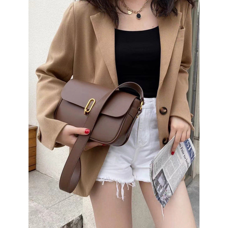 2025 Niche design bag women's autumn and winter new trendy tofu bag high-end texture versatile single shoulder messenger women's bag