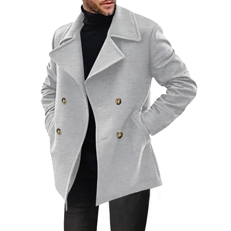 maoxiangshop-shop men’s fashion Men's Trench Coat Spring and Autumn Men's Coat Mid-Length Casual Men's Coat