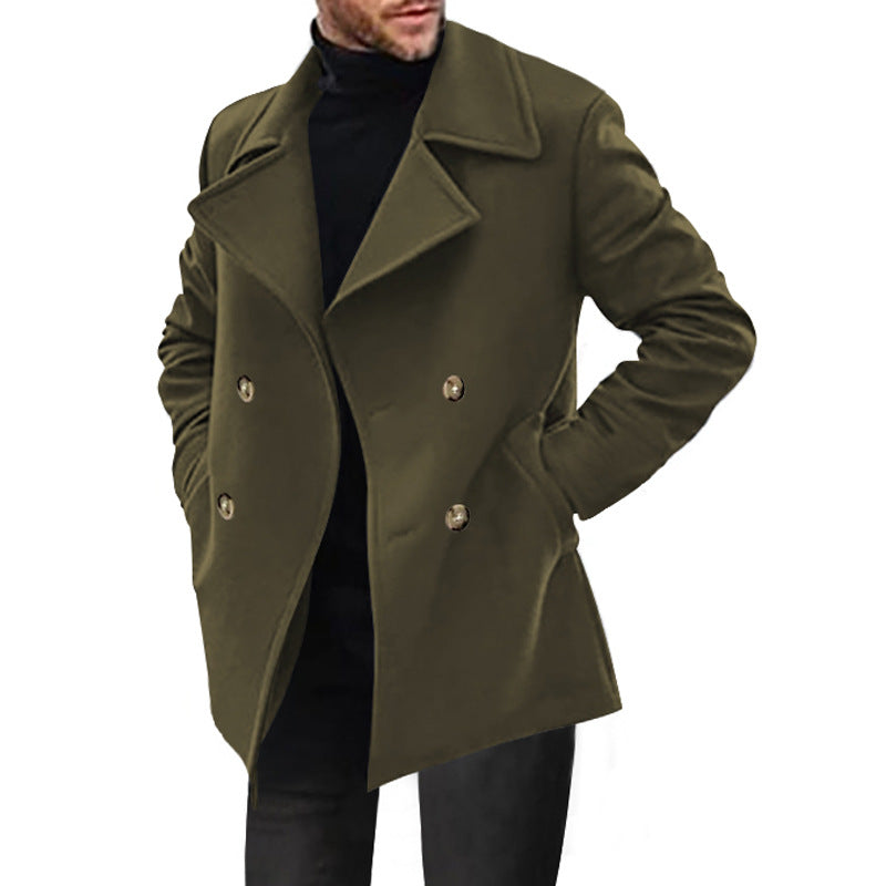 maoxiangshop-shop men’s fashion Men's Trench Coat Spring and Autumn Men's Coat Mid-Length Casual Men's Coat