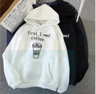 maoxiangshop Sweatshirt Plus Size Sweater Printed New Loose Comfortable Top Women's Colorful Pattern Printed Rope Hooded Sweater
