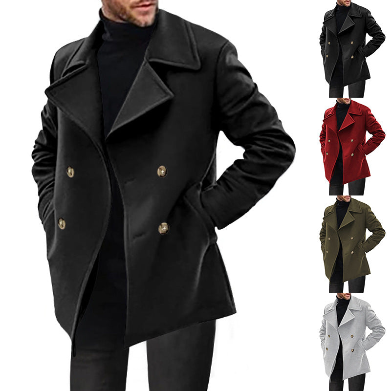 maoxiangshop-shop men’s fashion Men's Trench Coat Spring and Autumn Men's Coat Mid-Length Casual Men's Coat