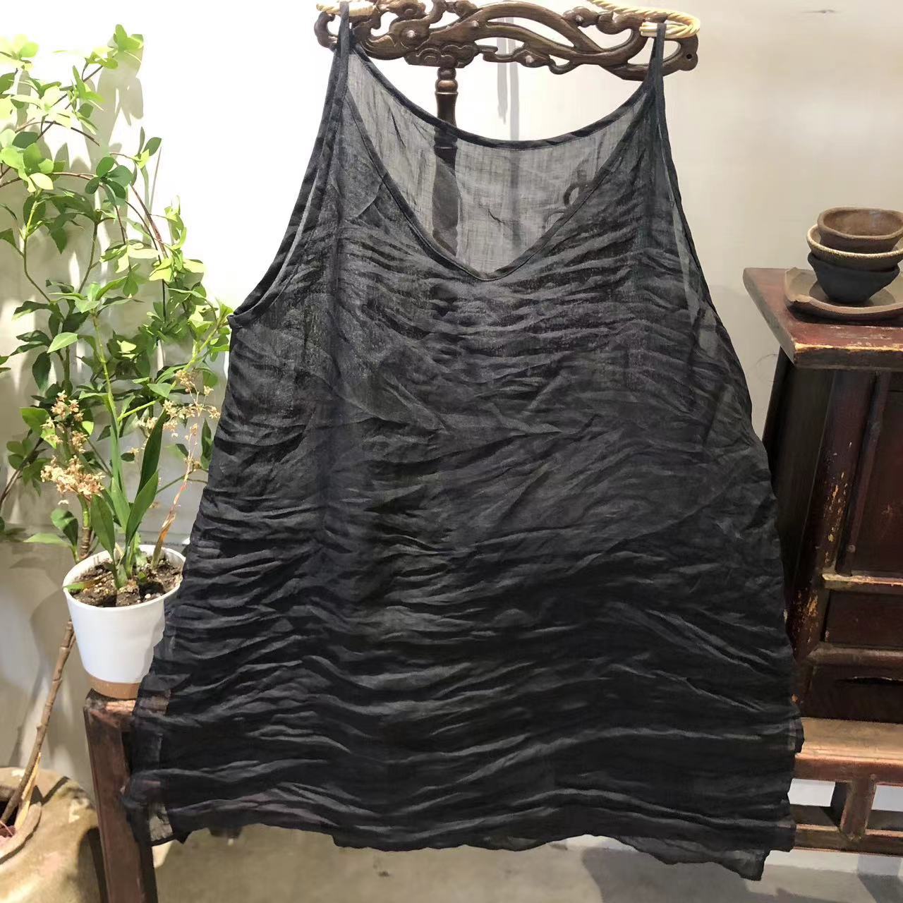 2025 23/3/Bamboo/Spring and summer literary and leisure basic solid color medium and long inner sling