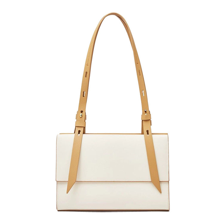 2025 Leather niche design commuter women's large-capacity tote bag shoulder underarm bag new wedding bag trendy simple and versatile