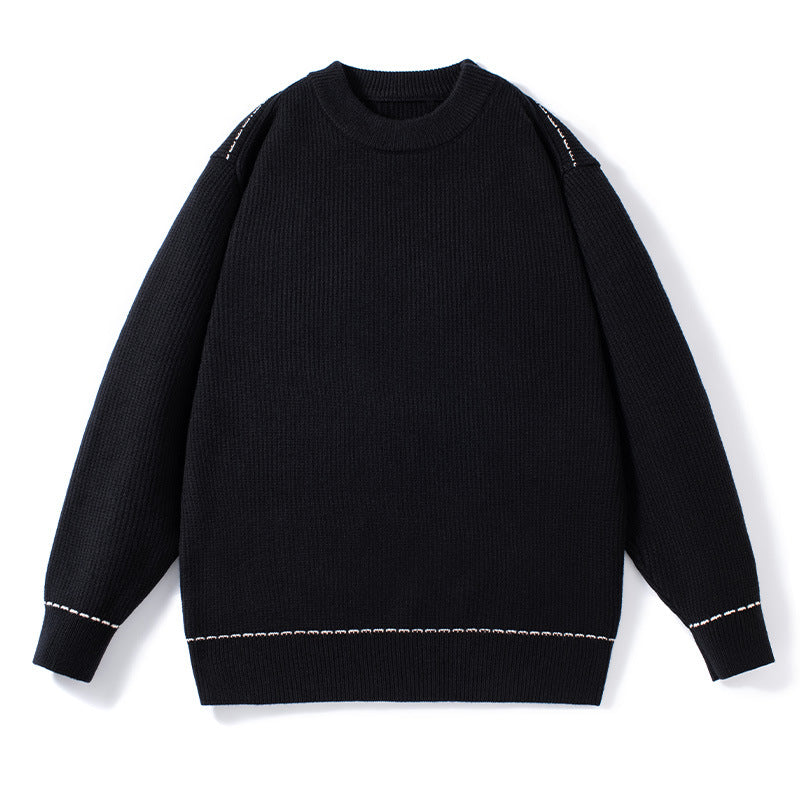 maoxiangshop-shop men fall outfits casual Export Autumn and Winter New Men's Simple Casual Pullover Sweater Sweater Top