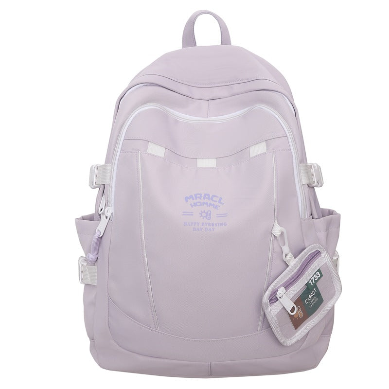 2025 Contrasting colors, simple and large-capacity backpacks, versatile new trendy backpacks, fashionable and casual commuting, double shoulders, student schoolbag, women