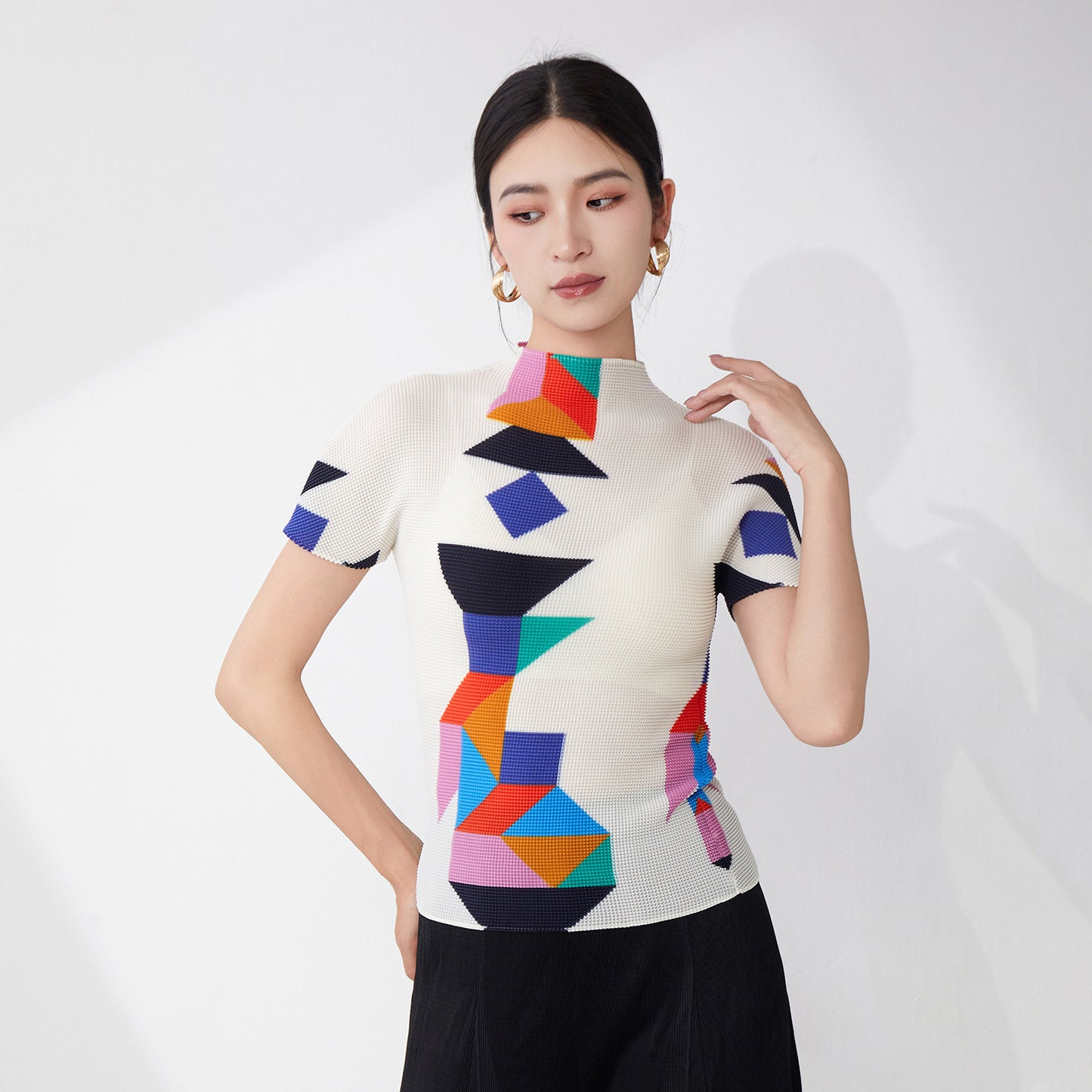 short-sleeved T-shirt women's summer new versatile simple basic slim-fitting pullover temperament versatile top