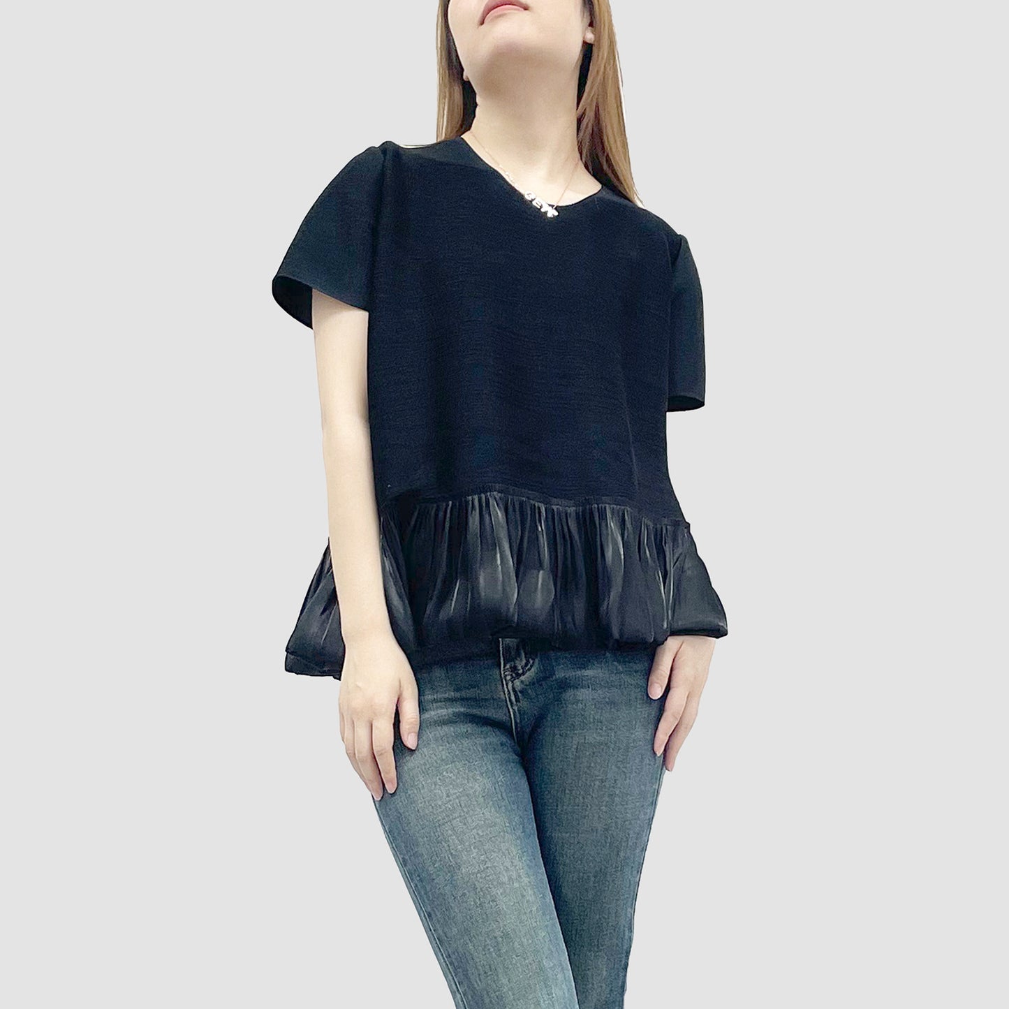 Hot Sale Women's Short Sleeve T-Shirt High Sense Loose Meat Cover Fashion Temperament Age Reducing Top