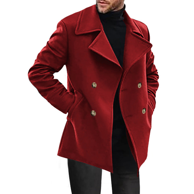 maoxiangshop-shop men’s fashion Men's Trench Coat Spring and Autumn Men's Coat Mid-Length Casual Men's Coat