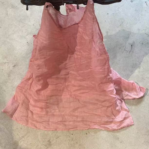 2025 24/3/Xiao Ai/Spring and summer literary and retro clear ramie solid color inner vest