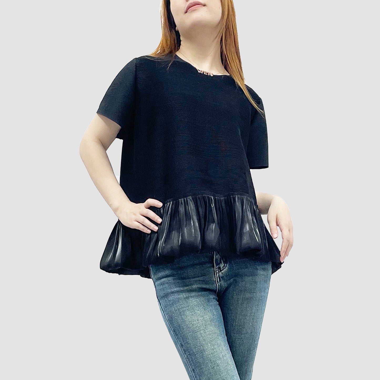 Hot Sale Women's Short Sleeve T-Shirt High Sense Loose Meat Cover Fashion Temperament Age Reducing Top