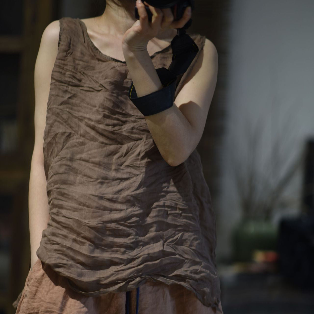 2025 24/3/Xiao Ai/Spring and summer literary and retro clear ramie solid color inner vest