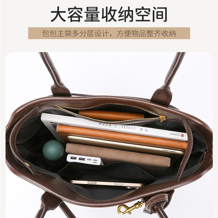 2025 Autumn and winter shoulder bag fashionable retro women's bag high-end simple handbag bag commuter tote bag women's wholesale