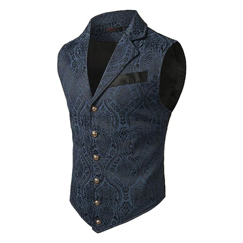 maoxiangshop-shop mens outfits Men's Suit Vest Lapel Suit Vest Slim Casual Formal Business Dress Retro New
