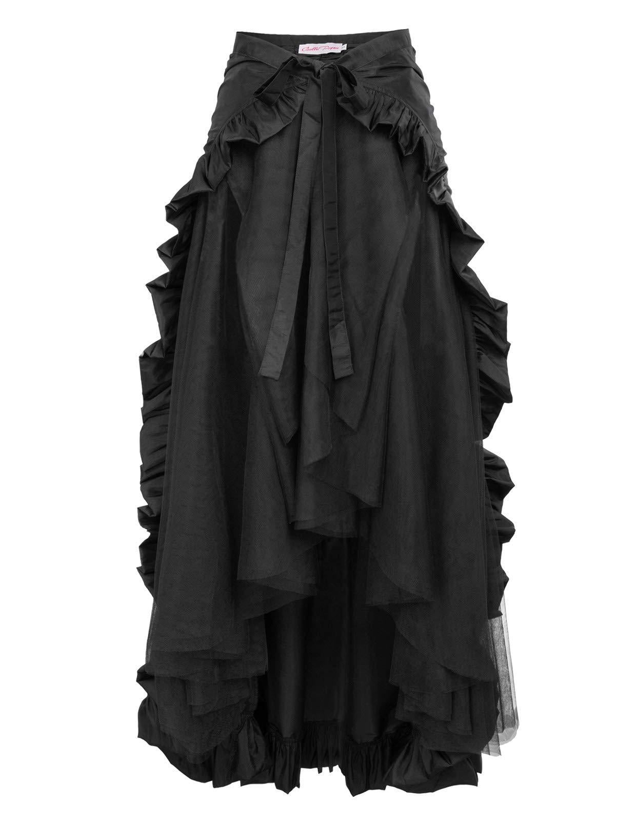 maoxiangshop dress to impress codes plus Size Women Steampunk Gothic Wrap Skirt Victorian Ruffled Pirate Skirt