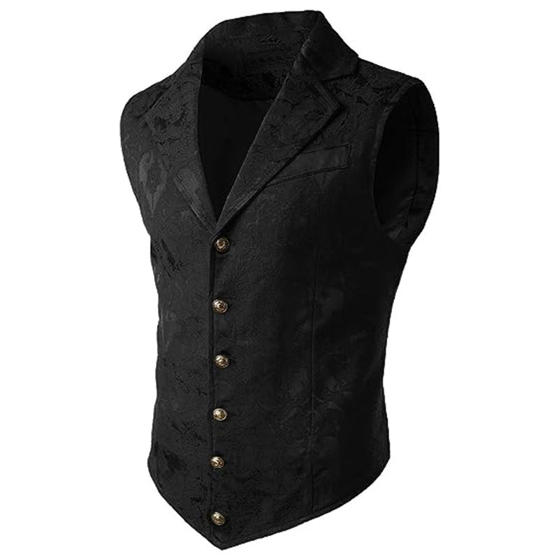 maoxiangshop-shop mens outfits Men's Suit Vest Lapel Suit Vest Slim Casual Formal Business Dress Retro New