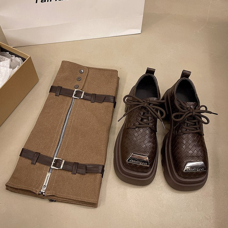 2025 Long boots women's popular new retro and thin can be separated into two British boots