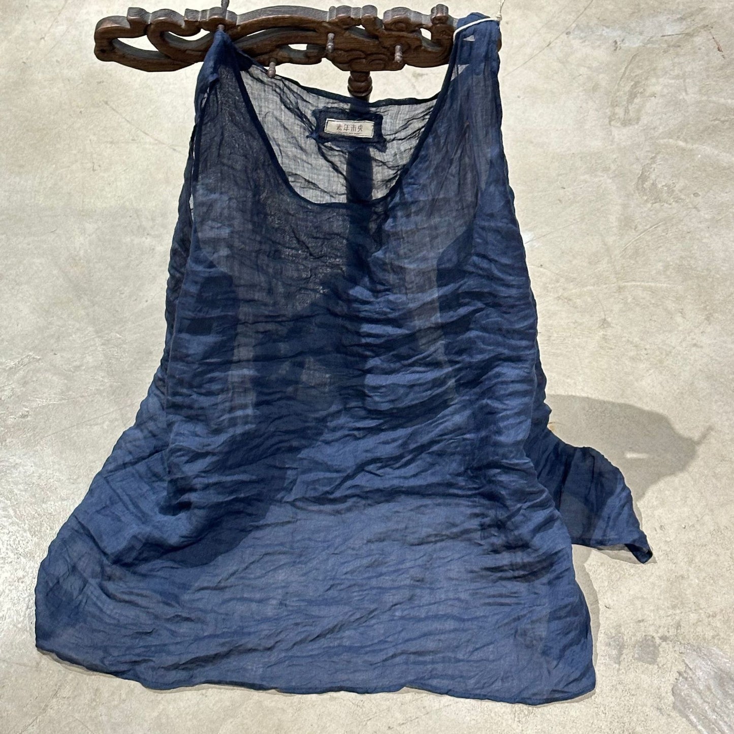 2025 24/3/Xiao Ai/Spring and summer literary and retro clear ramie solid color inner vest