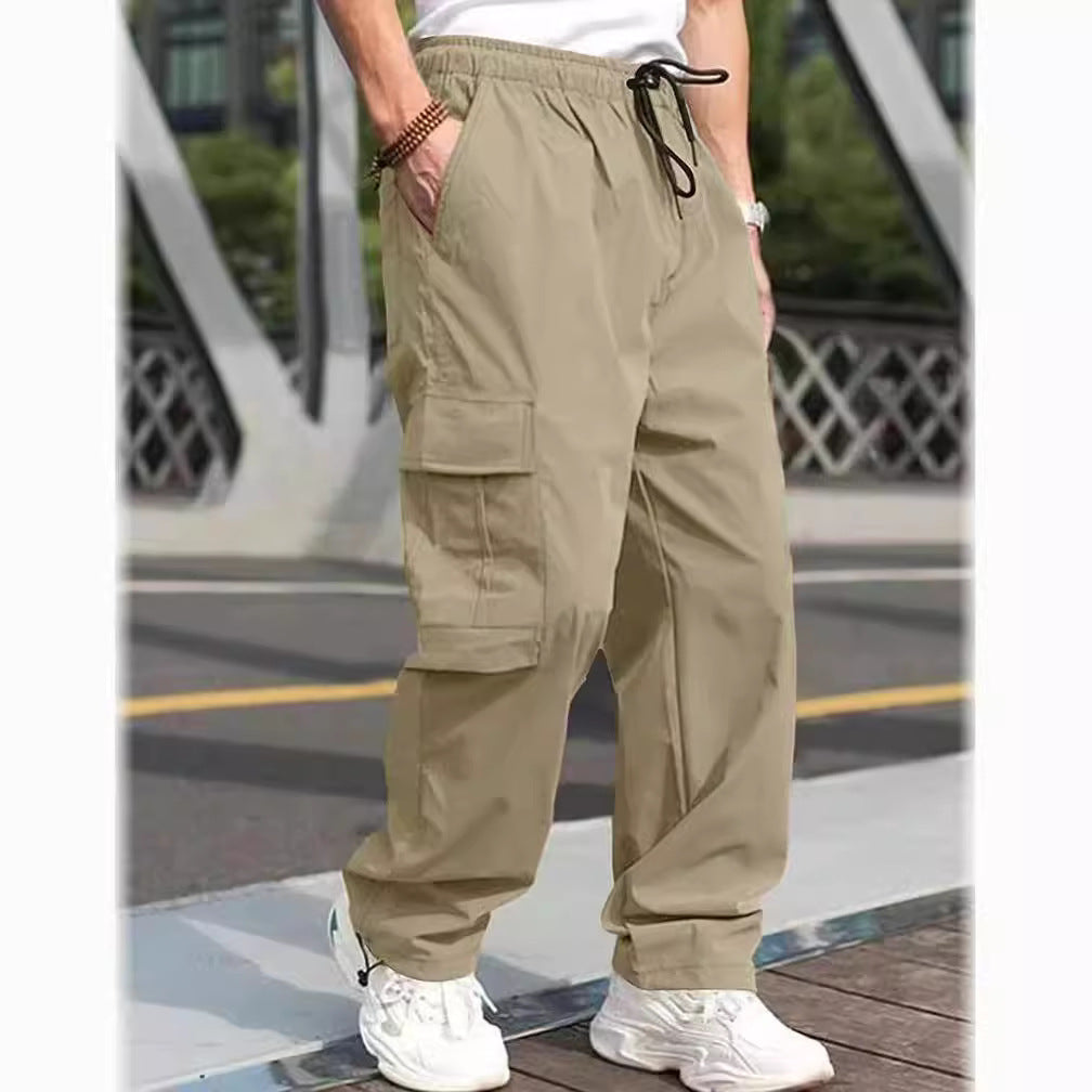 maoxiangshop-shop guy outfits New Summer Youth Casual Pants Men's Loose Straight Casual Trousers Men