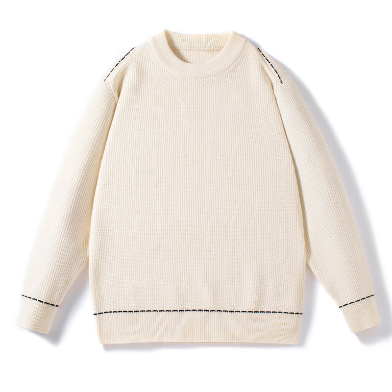 maoxiangshop-shop men fall outfits casual Export Autumn and Winter New Men's Simple Casual Pullover Sweater Sweater Top