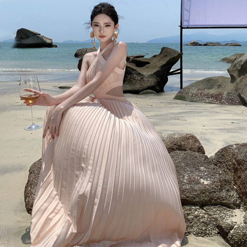 2025 Birthday party light dress women's seaside vacation beach dress high-end 2025 dresses can be worn for parties