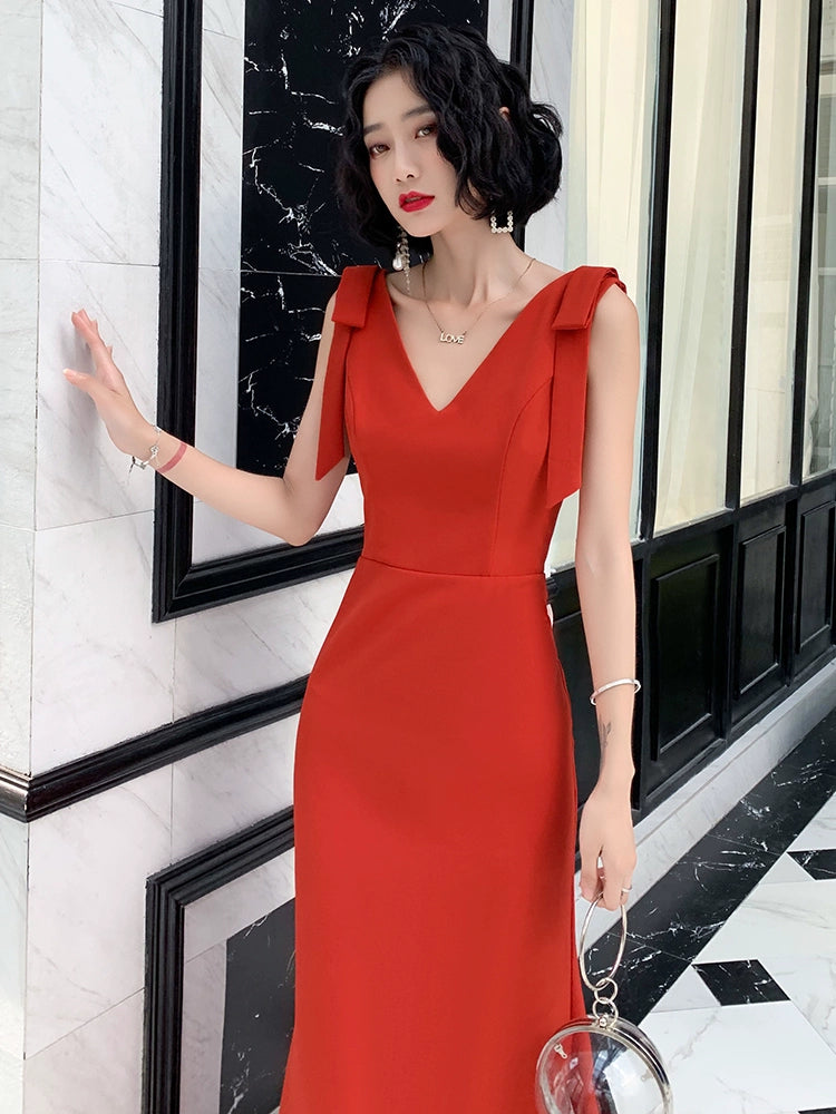 Evening dress dress women's new banquet temperament long noble simple generous high-end atmospheric elegant dress