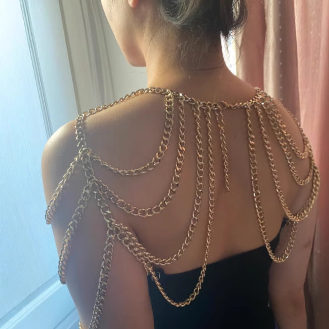 L4828Y New hot-selling multi-layer alloy shoulder chain 2025 sexy metal chain, body chain women's versatile