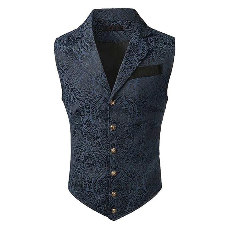 maoxiangshop-shop mens outfits Men's Suit Vest Lapel Suit Vest Slim Casual Formal Business Dress Retro New