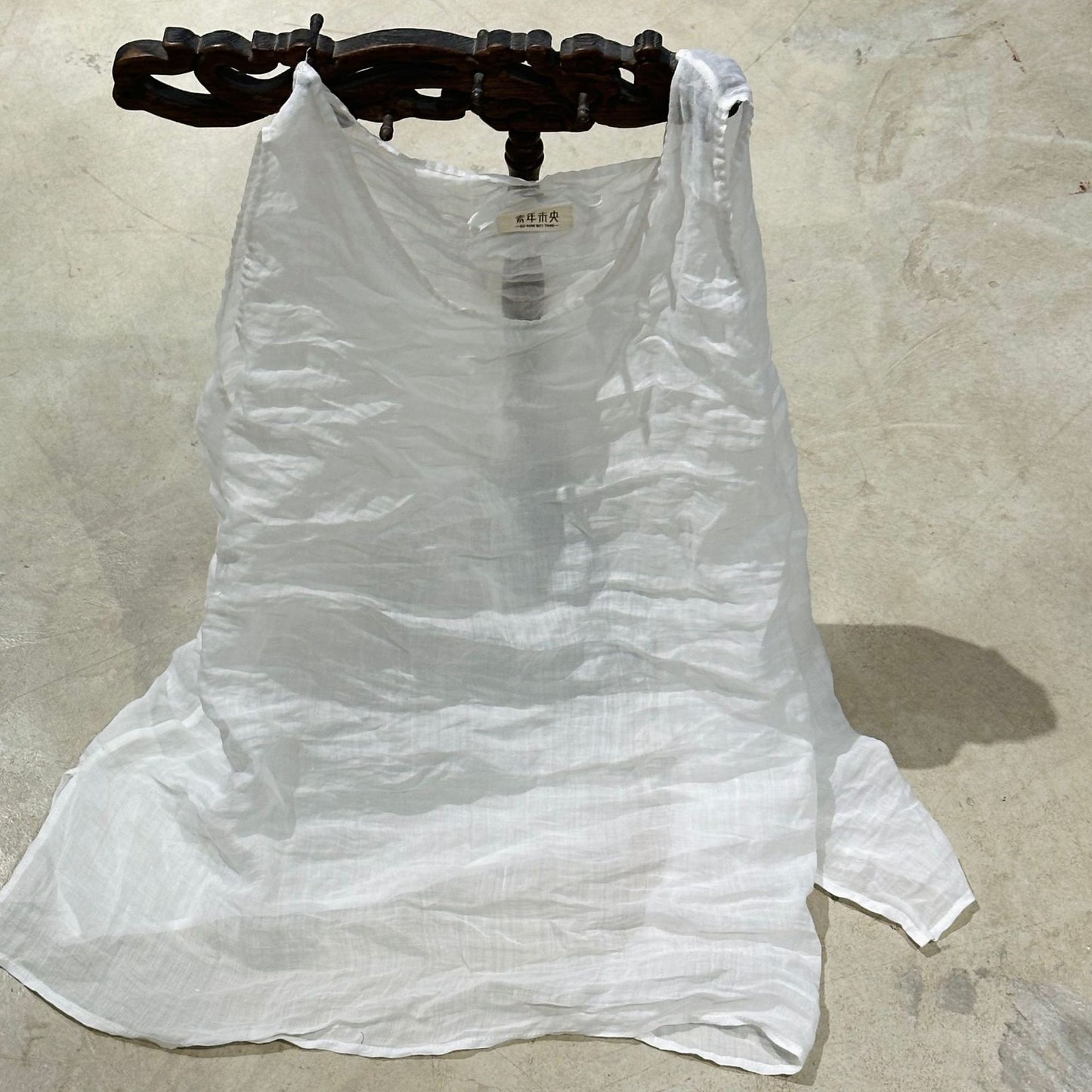2025 24/3/Xiao Ai/Spring and summer literary and retro clear ramie solid color inner vest