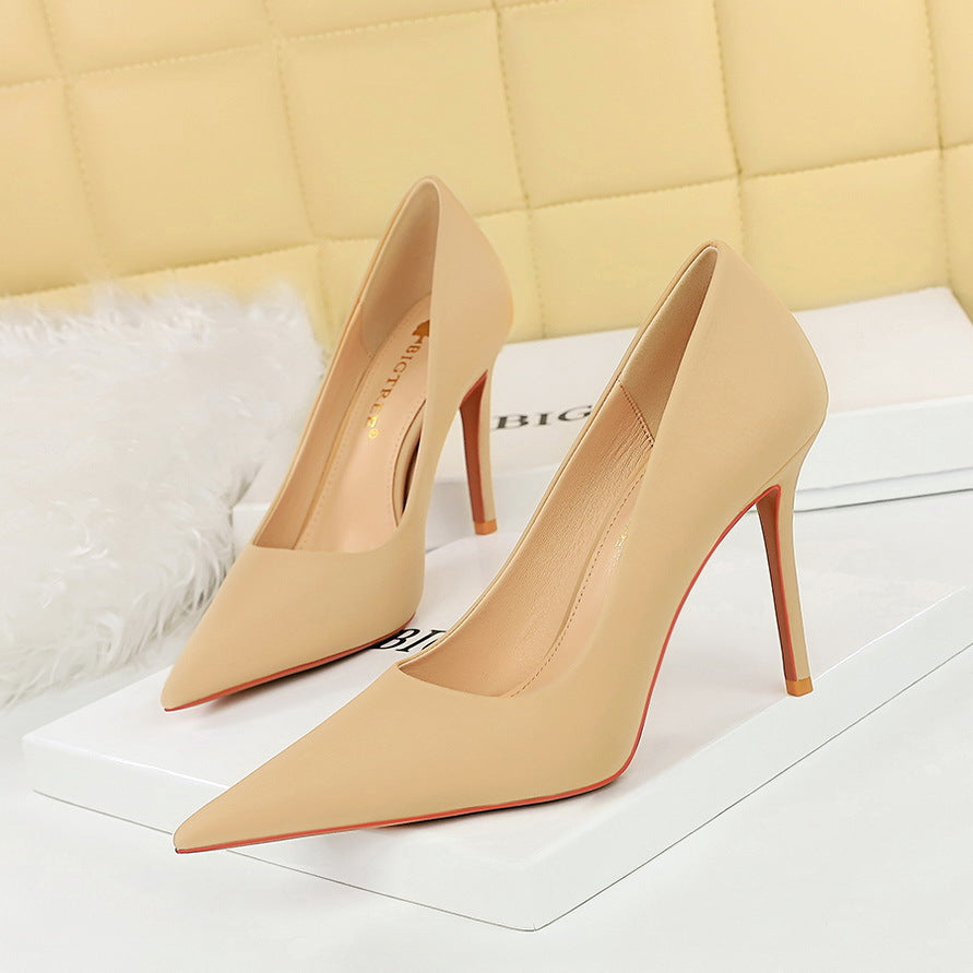 1198-1 Retro 2025 fashion and sexy nightclubs show thin banquet high heels women's shoes thin heels light mouth pointed single shoes