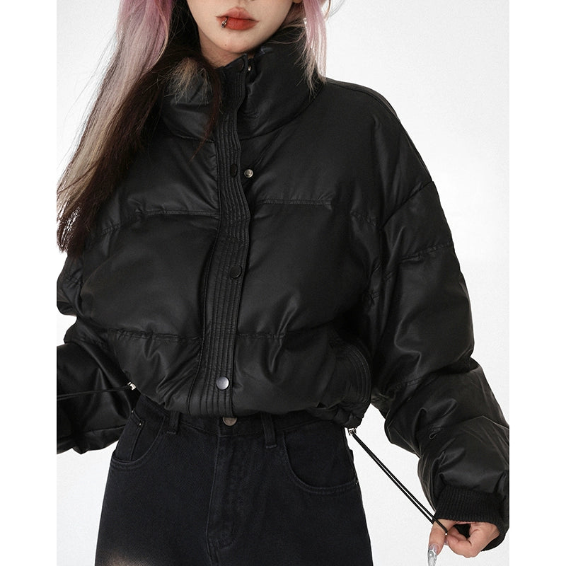 loose thickened white duck down jacket women's winter wear stand-up collar small man warm windproof cotton-padded jacket tide