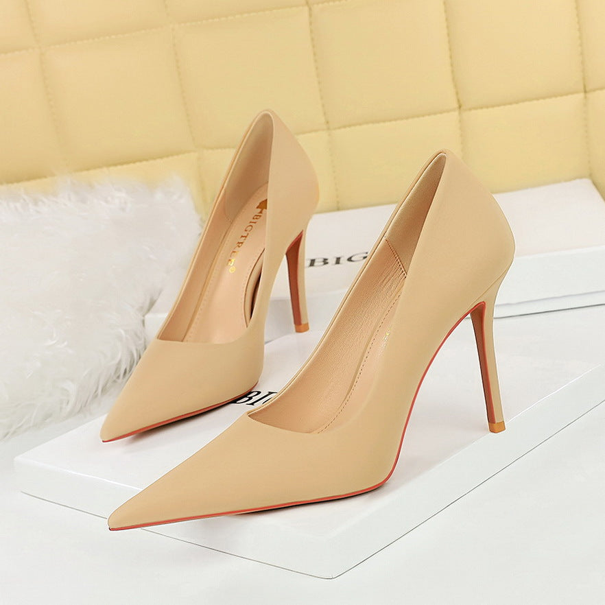1198-1 Retro 2025 fashion and sexy nightclubs show thin banquet high heels women's shoes thin heels light mouth pointed single shoes