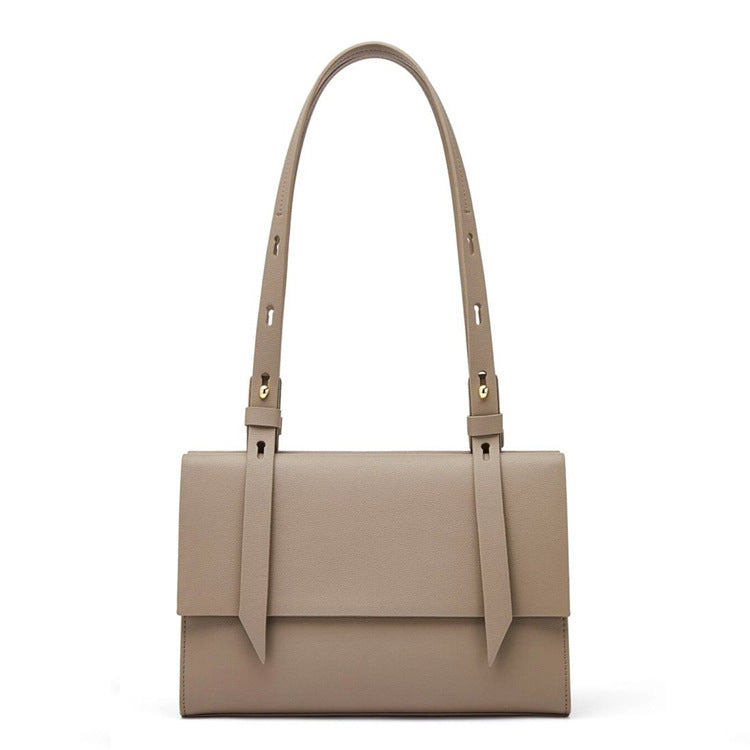 2025 Leather niche design commuter women's large-capacity tote bag shoulder underarm bag new wedding bag trendy simple and versatile