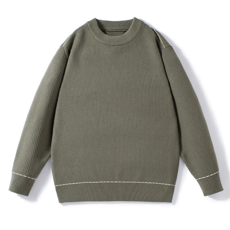 maoxiangshop-shop men fall outfits casual Export Autumn and Winter New Men's Simple Casual Pullover Sweater Sweater Top
