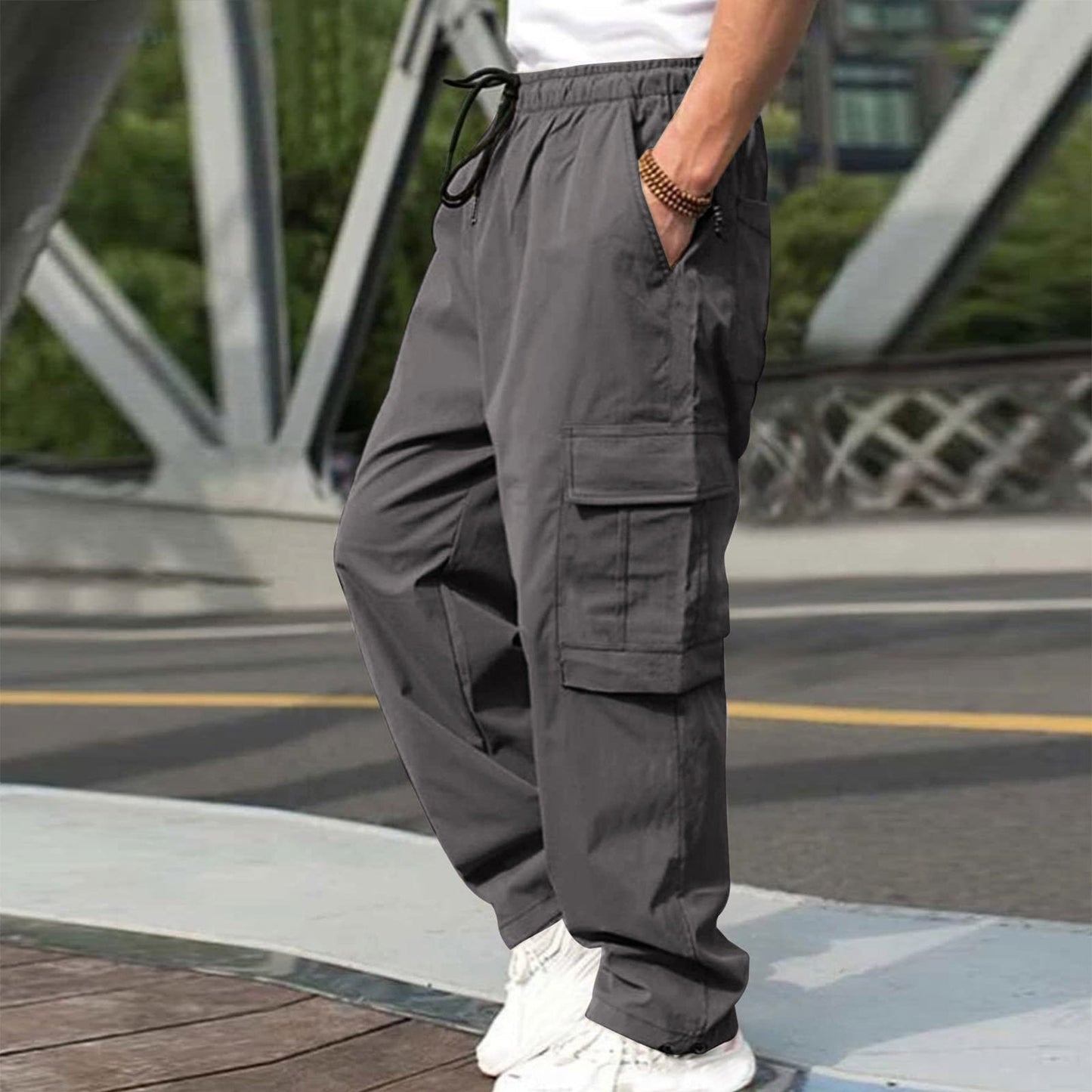 maoxiangshop-shop guy outfits New Summer Youth Casual Pants Men's Loose Straight Casual Trousers Men