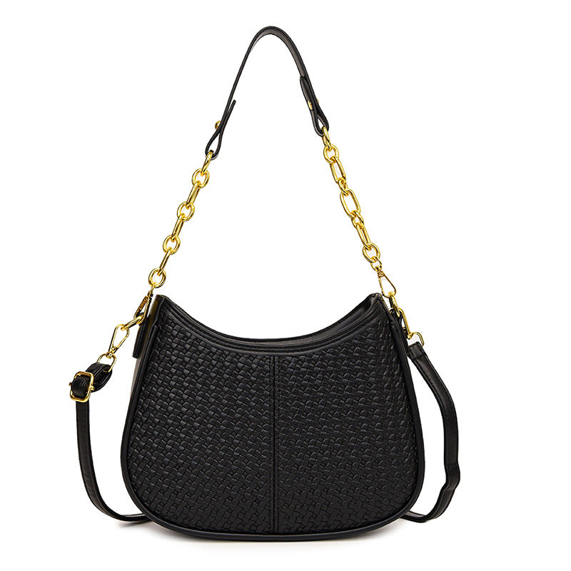 2025 Shoulder bag New woven chain Underarm bag Autumn and winter women's high-end messenger bag Casual daily commuter women's bag