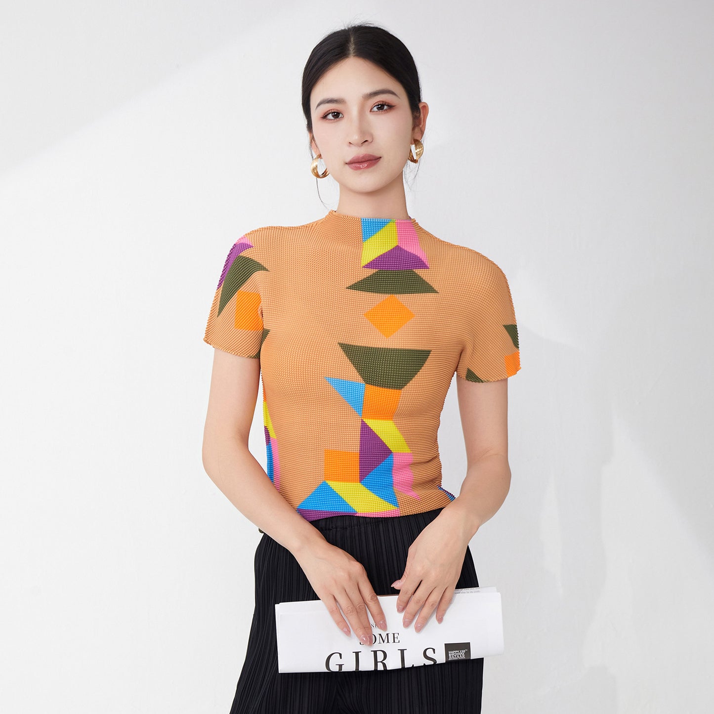 short-sleeved T-shirt women's summer new versatile simple basic slim-fitting pullover temperament versatile top