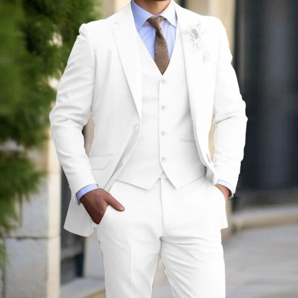 maoxiangshop-shop man outfit 2024 New Business Casual Men's Three-Piece Suit Bridegroom Suit Men's Wedding Banquet plus Size Suit Men