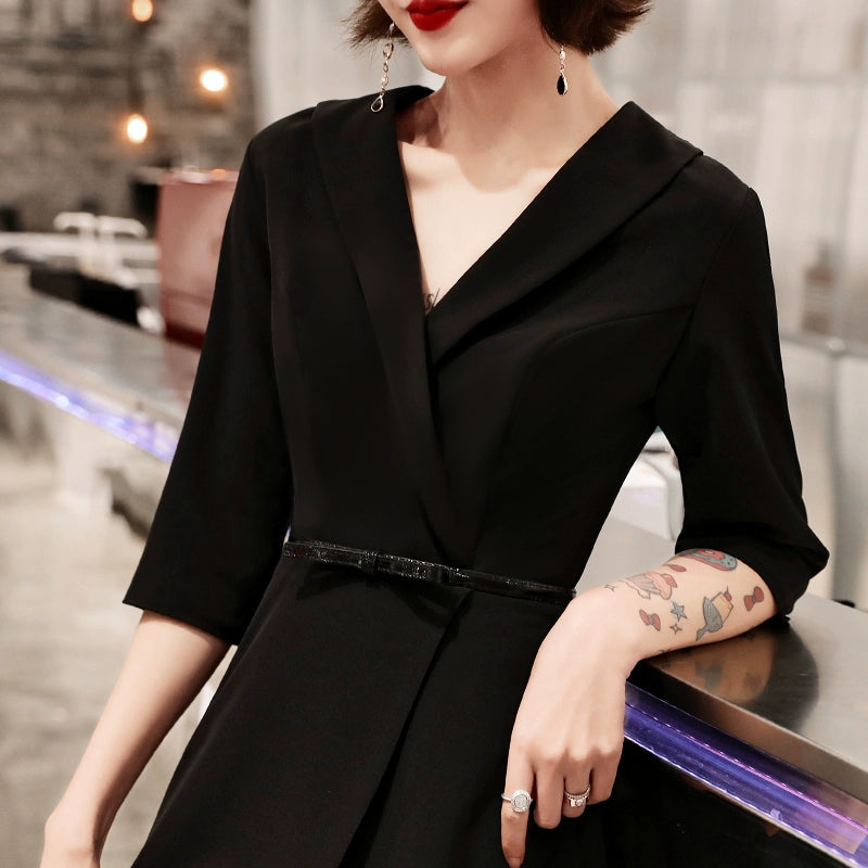 Small black evening dress skirt women's new models can usually wear banquet temperament small dress annual meeting host