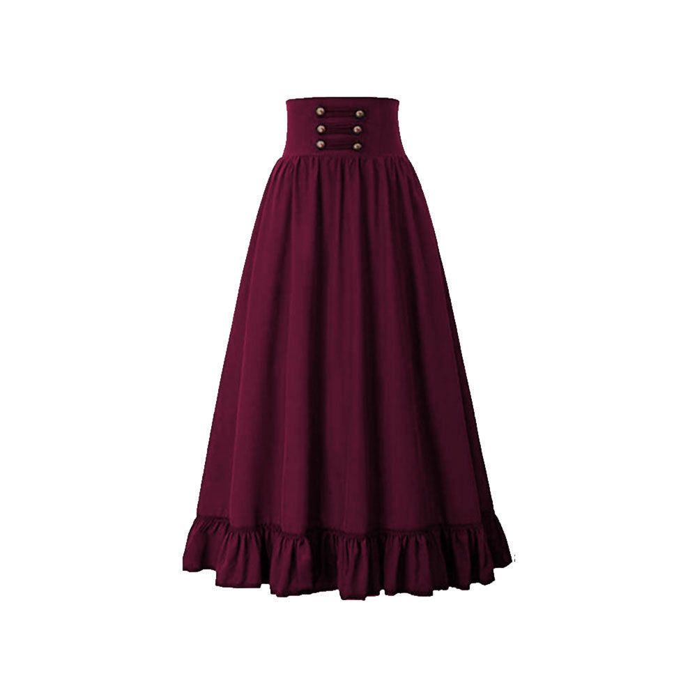 maoxiangshop pop culture dress to impress Plus Size Retro Renaissance Women's A- line Ruffle Skirt Halloween Ball Retro Cosplay