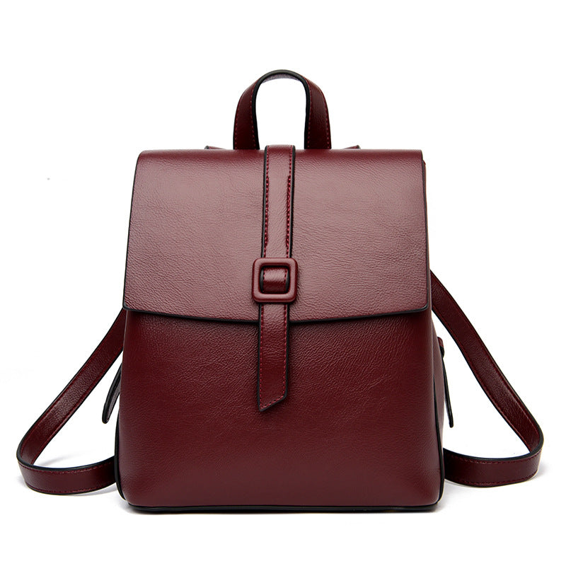 2025 Backpack New Fashion Large Capacity Travel Backpack Premium Casual Women's Bag Soft Leather Commuter Women's Backpack