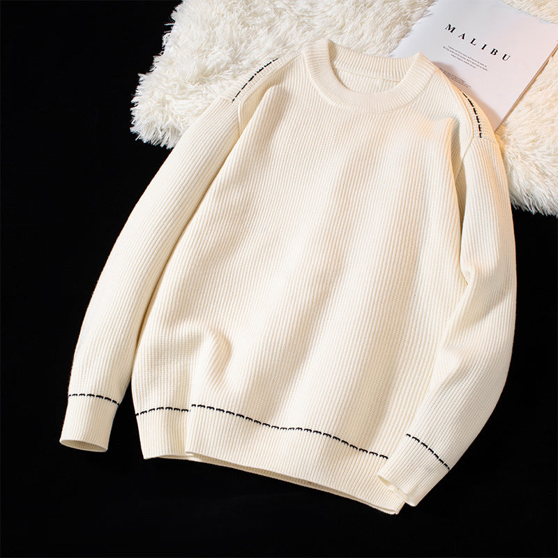 maoxiangshop-shop men fall outfits casual Export Autumn and Winter New Men's Simple Casual Pullover Sweater Sweater Top