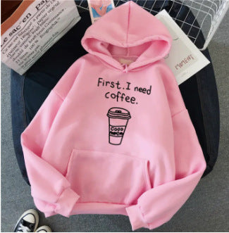 maoxiangshop Sweatshirt Plus Size Sweater Printed New Loose Comfortable Top Women's Colorful Pattern Printed Rope Hooded Sweater
