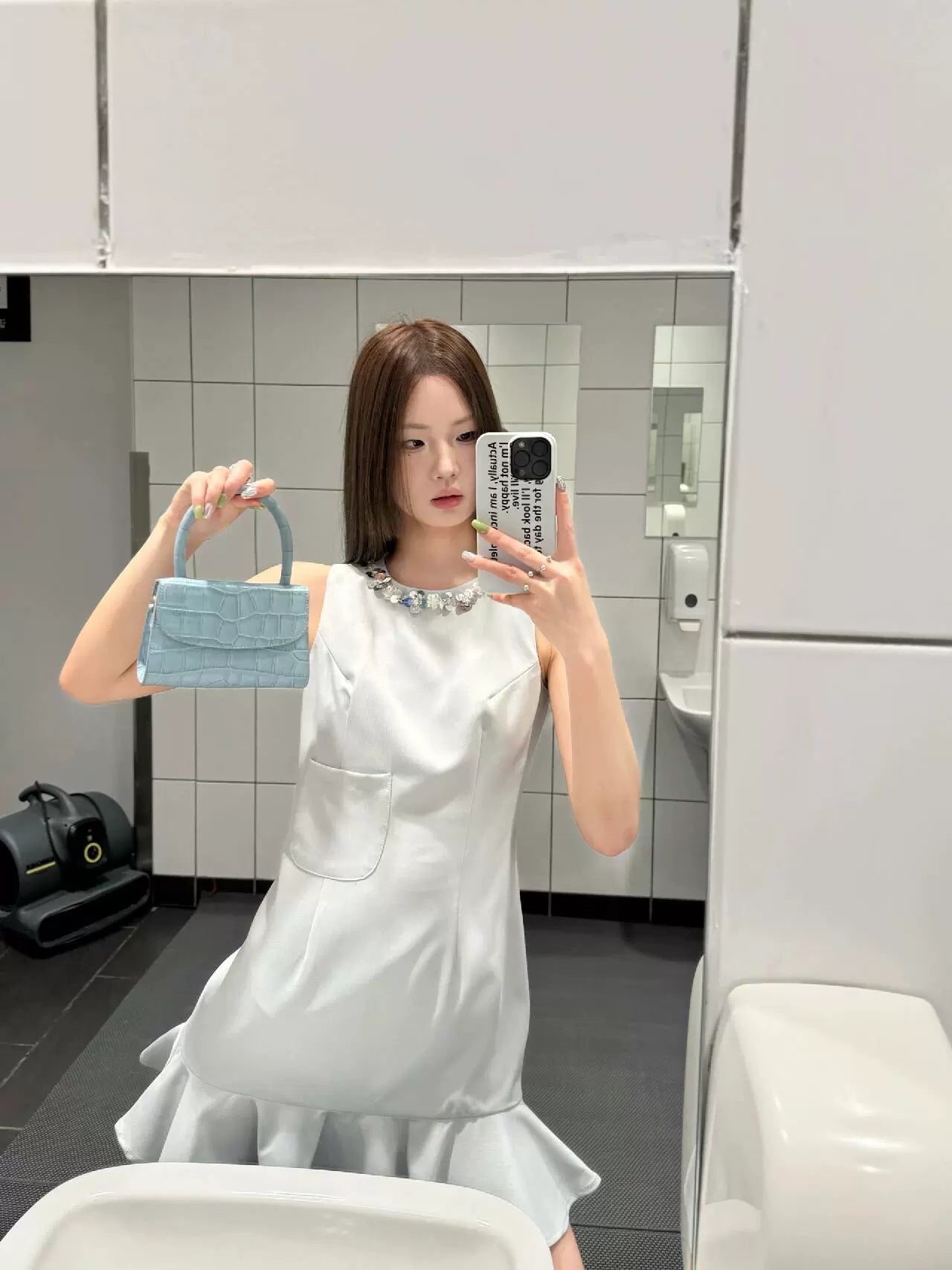 Korean heroine summer new, rhinestone collar sleeveless dress vest skirt women's design fishtail skirt